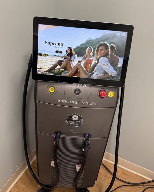 Alma Soprano Titanium laser hair removal machine at Mar Essence Med Spa Hicksville NY